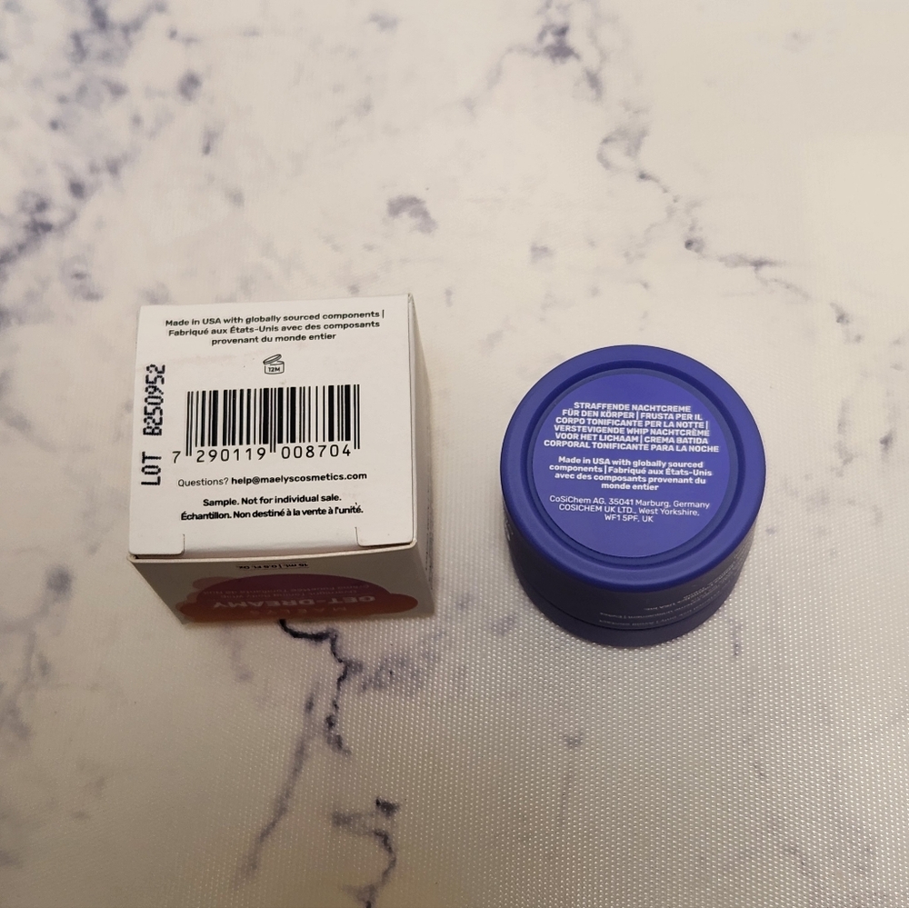 Maelys Get Dremy Overnight Toning Body Whip Creme Mini Travel Size .5 Oz/15 mL - Picture 5 of 5